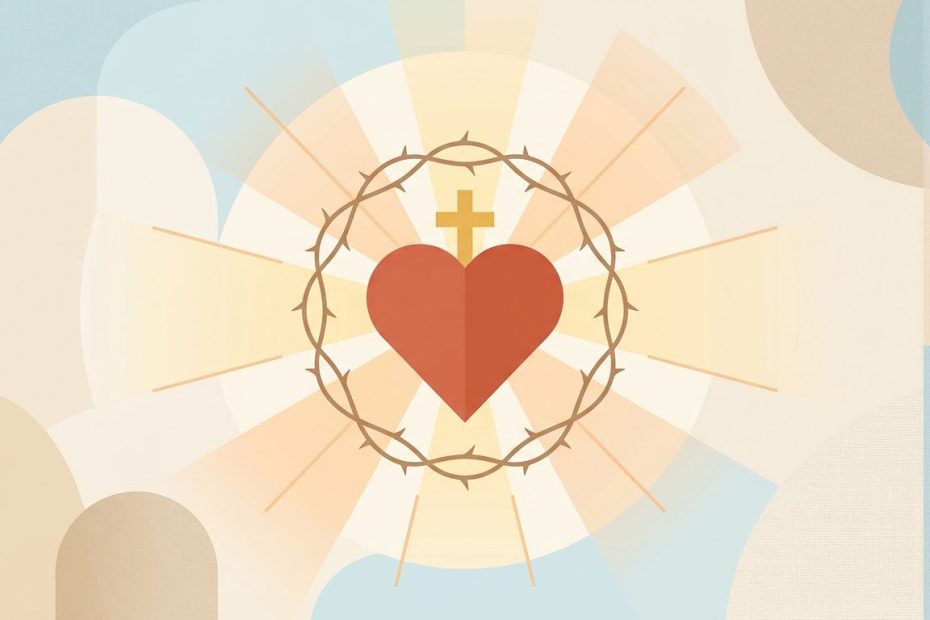 Litanie del Sacro Cuore - Illustration prière catholique